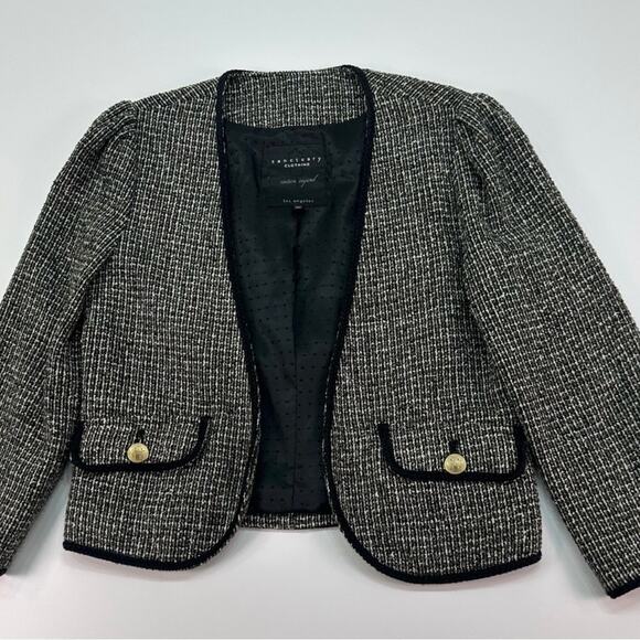 Sanctuary Los Angeles Black & White Tweed Cardigan Blazer Women’s XS - Picture 2 of 9